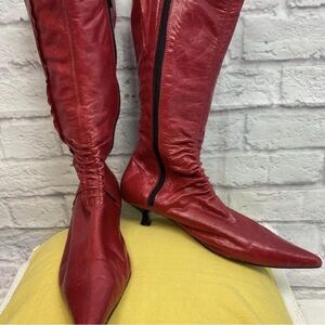 Type Z Vintage Red Leather Boots